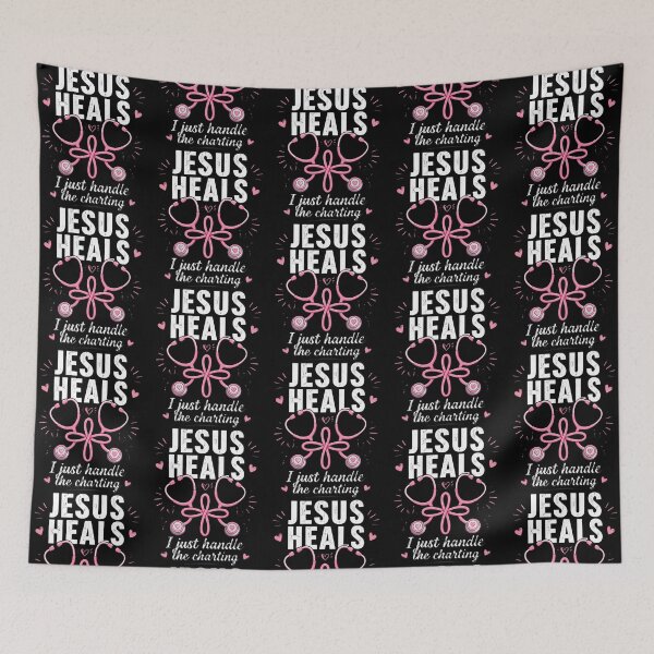 Item preview, Jesus Heals I Just Handle The Charting Nurse designed and sold by aox-cc-3oy.