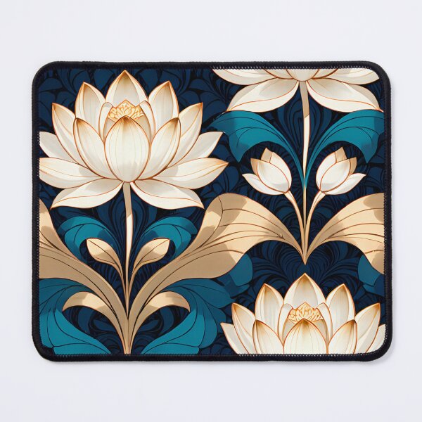 Item preview, Classic Lotus Flowers with Elegant Botanical Ornament. designed and sold by MissYouONLY.