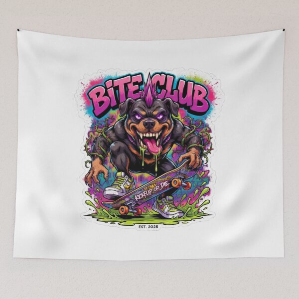 Item preview, Bite Club Rottweiler Skater Punk Dog designed and sold by smartlogo_factory.