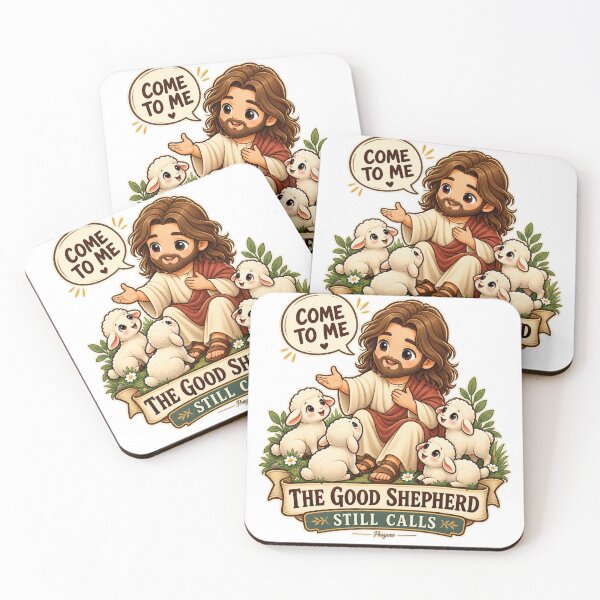 Item preview, Come to Me Good Shepherd Chibi Jesus designed and sold by Echoes of Lion Studio.