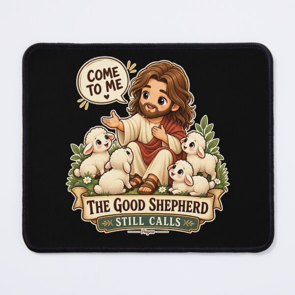 Item preview, Come to Me Good Shepherd Chibi Jesus designed and sold by Echoes of Lion Studio.
