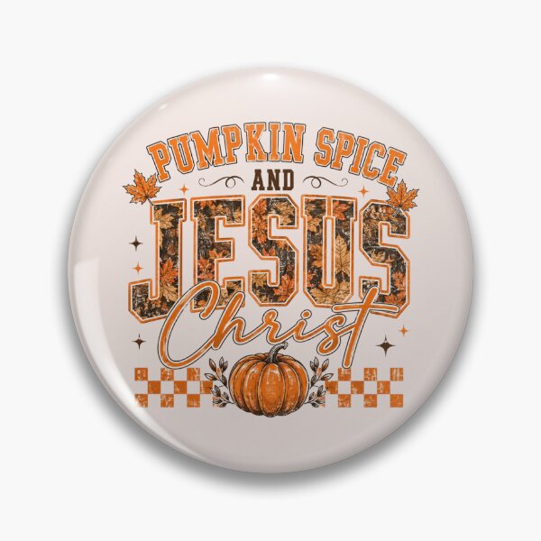 Item preview, Pumpkin Spice and Jesus Christ, Christian Fall, Autumn Faith, Retro Christian designed and sold by Quiajia.