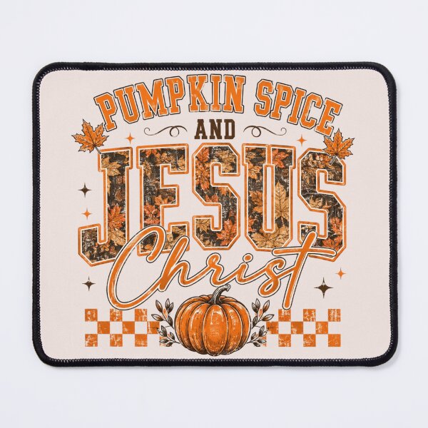 Item preview, Pumpkin Spice and Jesus Christ, Christian Fall, Autumn Faith, Retro Christian designed and sold by Quiajia.