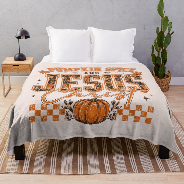 Item preview, Pumpkin Spice and Jesus Christ, Christian Fall, Autumn Faith, Retro Christian designed and sold by Quiajia.