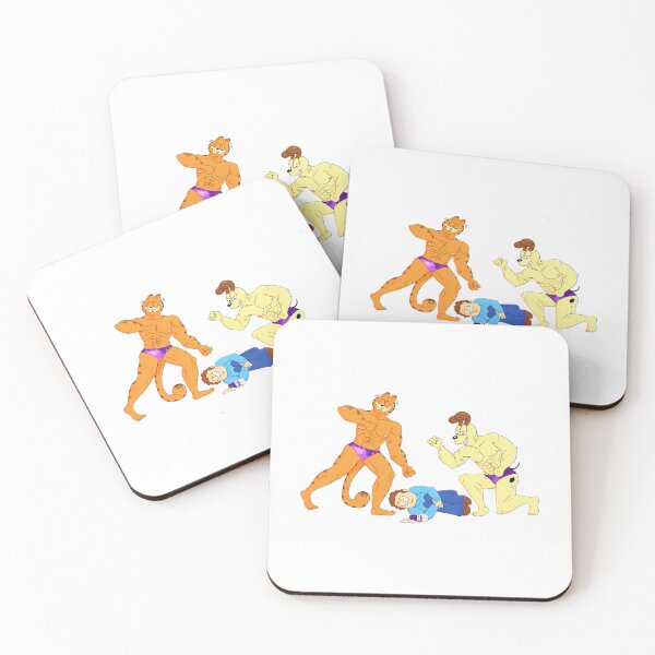 Item preview, Galaxy Buff Garfield And Buff Odie Beating Up Jon Chromatic Abberation Aesthetic designed and sold by Nova-hLeivghky.