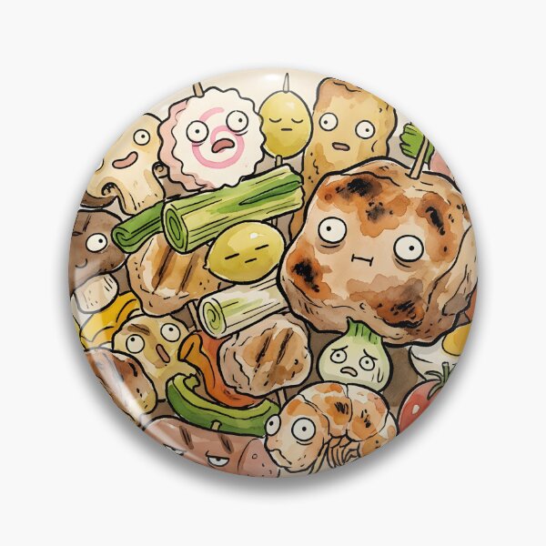 Item preview, Cute Yakitori Skewers Kawaii Street Food Illustration designed and sold by DuckOddity.