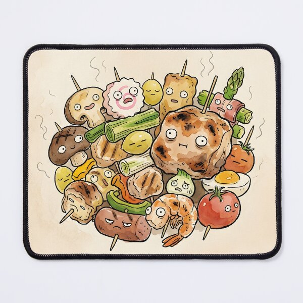 Item preview, Cute Yakitori Skewers Kawaii Street Food Illustration designed and sold by DuckOddity.
