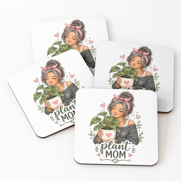 Item preview, Cozy Plant Mom in Gray – Houseplant Lover Botanical Art designed and sold by CottageGardenCo.