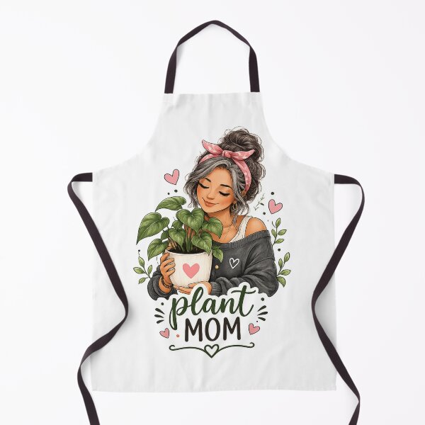 Item preview, Cozy Plant Mom in Gray – Houseplant Lover Botanical Art designed and sold by CottageGardenCo.