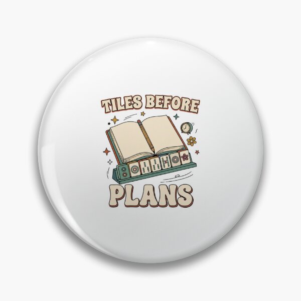 Item preview, Tiles Before Plans Retro Mahjong Humor designed and sold by GoofyShopp.