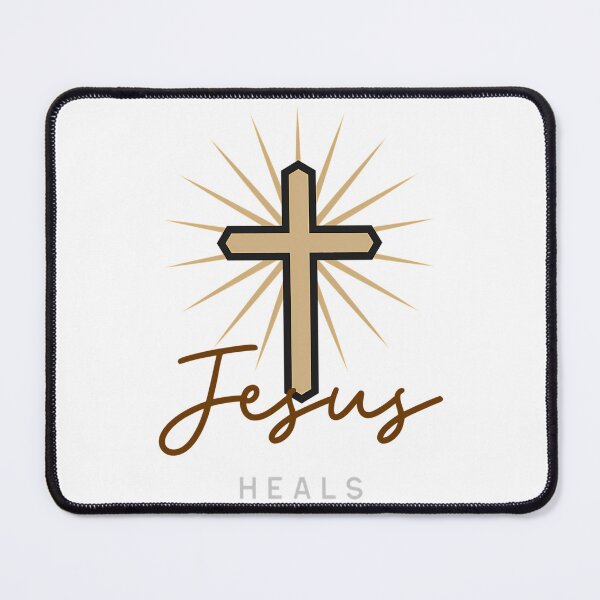 Item preview, Jesus Heals With Glowing Cross designed and sold by aox-cc-3oy.