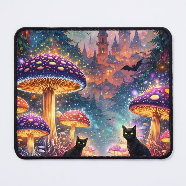 Item preview, Enchanted Forest with Black Cats designed and sold by cuprum.