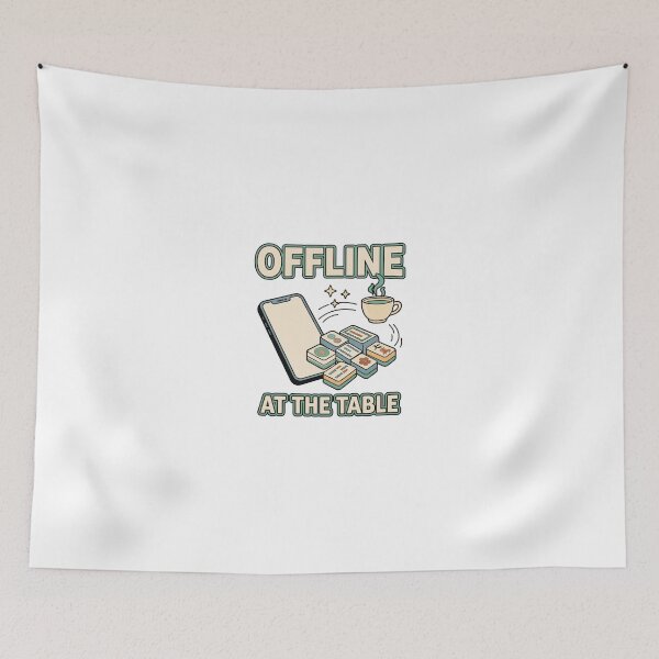 Item preview, Offline at the Table Mahjong Night designed and sold by GoofyShopp.