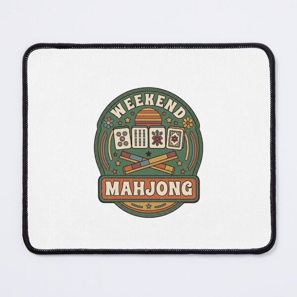 Item preview, Weekend Mahjong Vintage Tile Game Badge designed and sold by GoofyShopp.