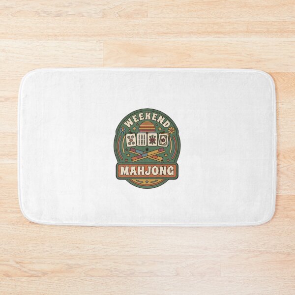 Item preview, Weekend Mahjong Vintage Tile Game Badge designed and sold by GoofyShopp.