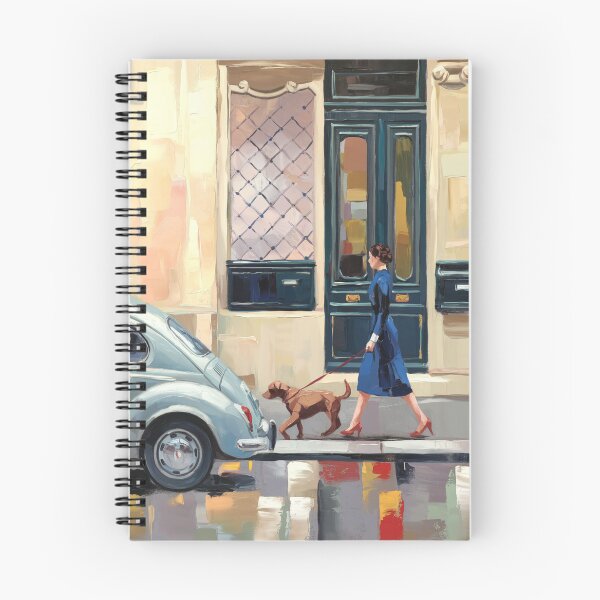 Item preview, Vintage European Travel Art Print Blue Dress Red Shoes Car designed and sold by CARRAANN.