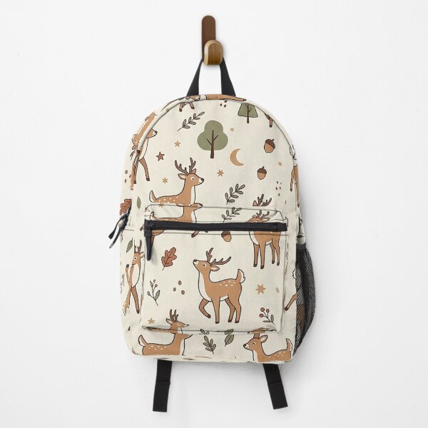 Item preview, Playful Woodland Deer in Forest Seamless Pattern Design by MNS designed and sold by ashenlocs.