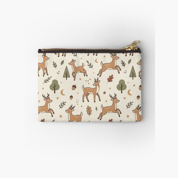 Item preview, Playful Woodland Deer in Forest Seamless Pattern Design by MNS designed and sold by ashenlocs.