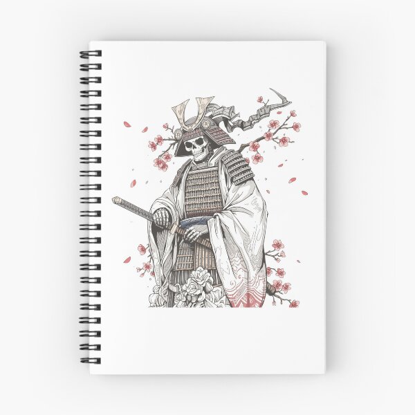 Item preview, Samurai Skull Cherry Blossom Art  designed and sold by redblink store.