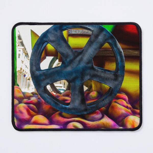 Item preview, Colorful Carnival Float Sculpture With Large Wheel and Surreal Foam Shapes in Parade designed and sold by Nmallia.