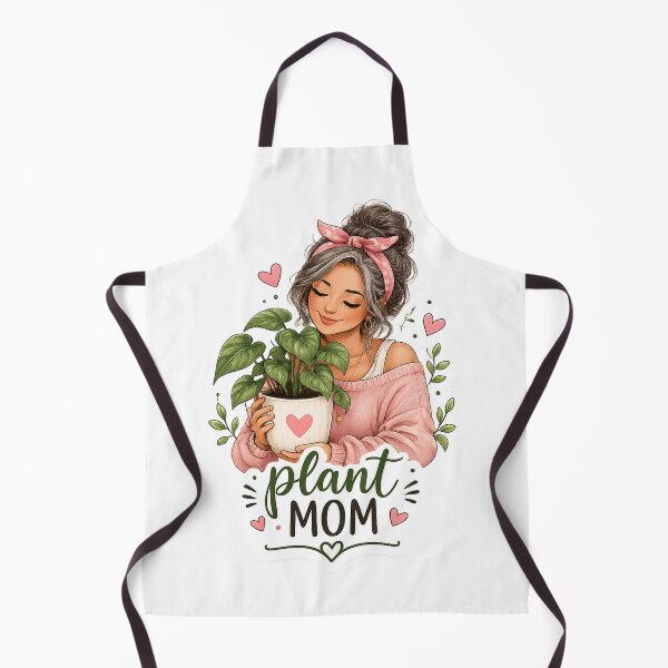 Item preview, Plant Mom in Pink – Cozy Houseplant Lover Botanical Art designed and sold by CottageGardenCo.