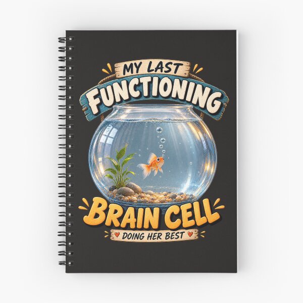 Item preview, My Last Functioning Brain Cell – Funny Goldfish designed and sold by Golden Era Studio.