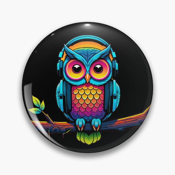 Item preview, Neon owl vibes in the dark designed and sold by RAMemory.