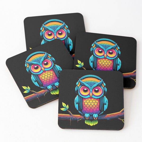 Item preview, Neon owl vibes in the dark designed and sold by RAMemory.