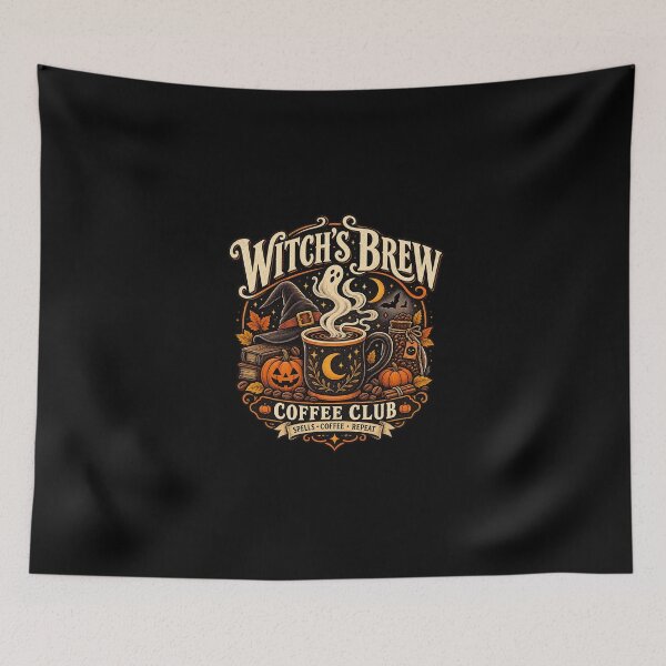 Item preview, Witch's Brew Coffee Club Vintage Spooky Ghost Caffeine designed and sold by SdForce.