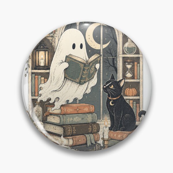 Item preview, Cute Bookworm Shirt, Ghost Reading Book Halloween Black Cat Library T-Shirt, Spooky Reader Gift, Book Lover Halloween Graphic Tee designed and sold by OUICHA.
