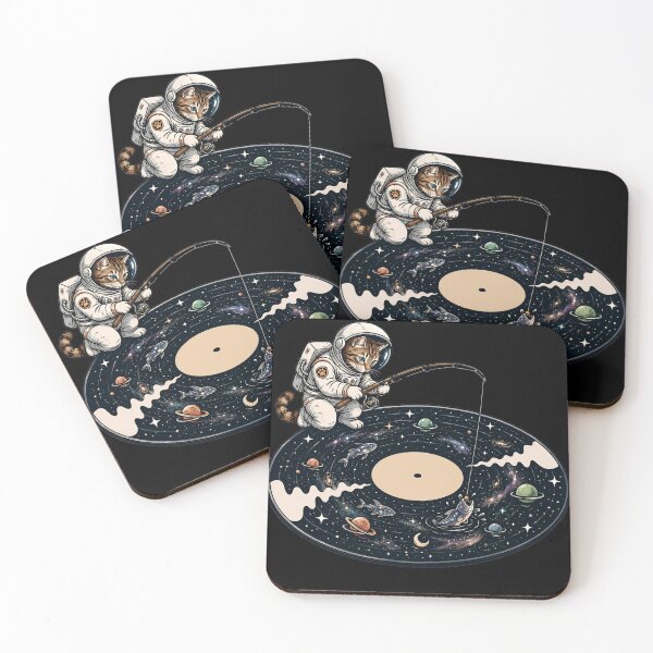 Item preview, Cosmic Cat Astronaut Fishing designed and sold by Quotes 2021.