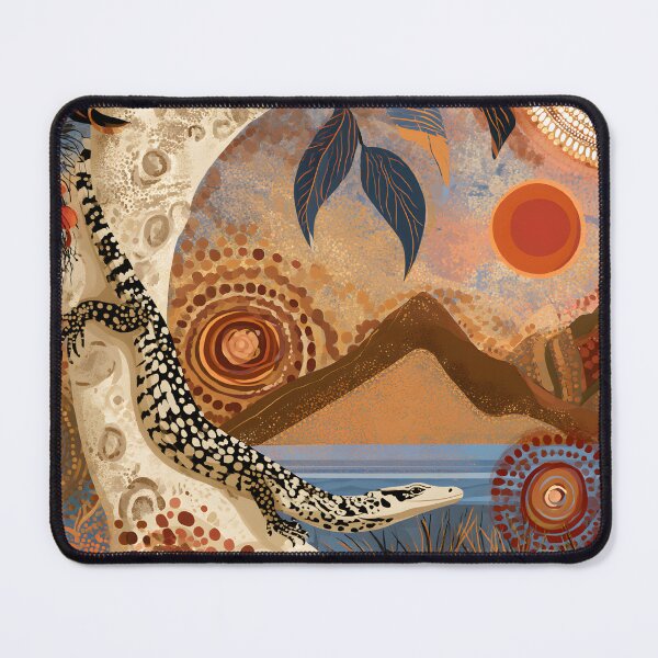 Item preview, Aboriginal Inspired Dot Art - Australian Reptile Outback Nature designed and sold by GrinGalore.