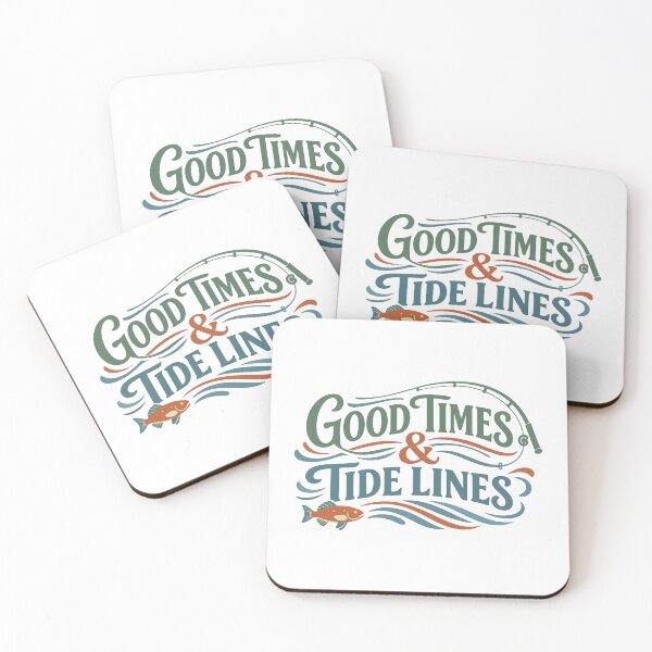 Item preview, Good Times & Tide Lines Fishing – Coastal Gift designed and sold by stylishdzign.