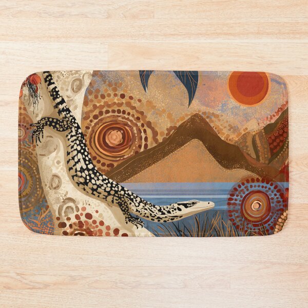 Item preview, Aboriginal Inspired Dot Art - Australian Reptile Outback Nature designed and sold by GrinGalore.