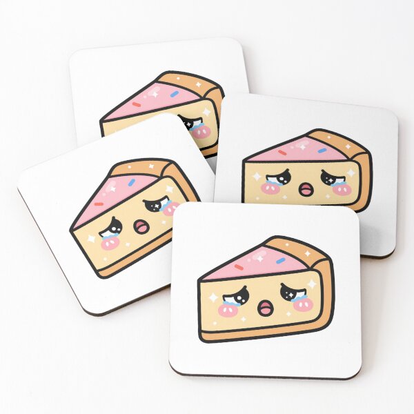 Item preview, Cute Tired Kawaii Cheesecake Cartoon | Adorable Cheesecake Sticker & Gift Design designed and sold by Rood Art Studio.