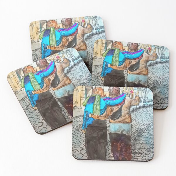 Item preview, Two Friends in the City – Urban Encounter designed and sold by UMA Urban Sketch.