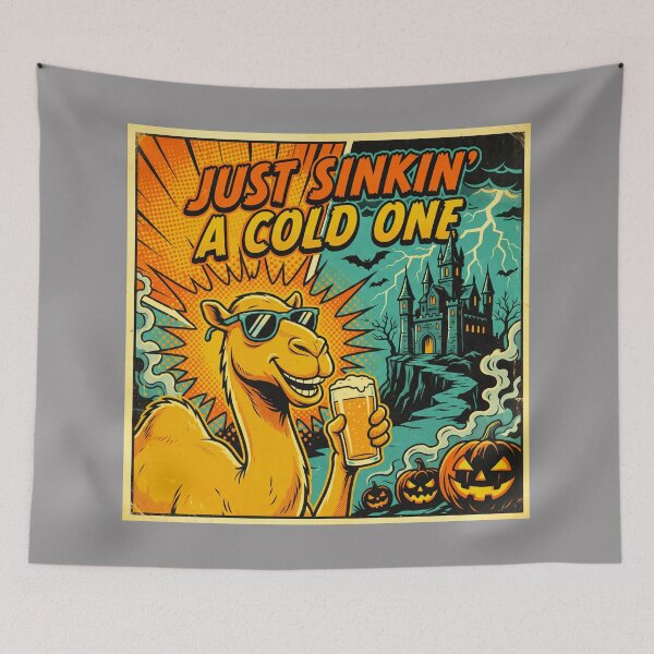 Item preview, Camel Beer Halloween Gift – Funny Funny Spooky Drinking Design – Just Sinkin' a Cold One Halloween – Funny Beer T-Shirt designed and sold by Grang Art Artistic Designs.