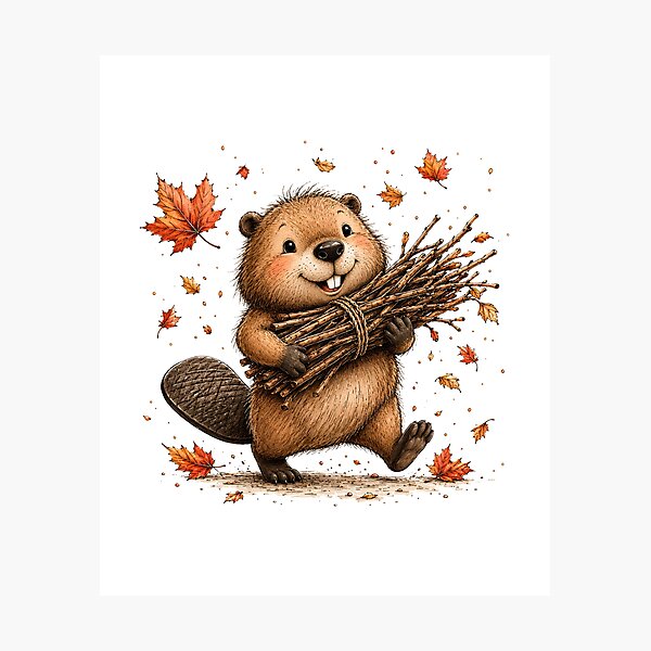 Item preview, Barnaby the Busy Autumn Beaver designed and sold by Step & Stow.