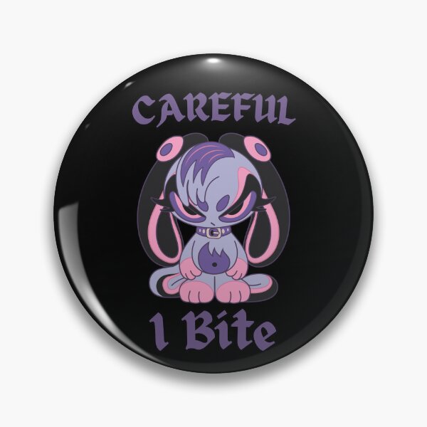 Item preview, Careful I Bite Gothic Bunny Pastel Goth Anime Aesthetic designed and sold by Side By Side Studio.