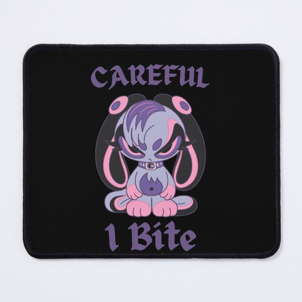 Item preview, Careful I Bite Gothic Bunny Pastel Goth Anime Aesthetic designed and sold by Side By Side Studio.