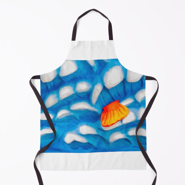 Item preview, Orange Petal on Blue Abstract Painted Texture With White Highlights, Colorful Artistic Background designed and sold by Nmallia.