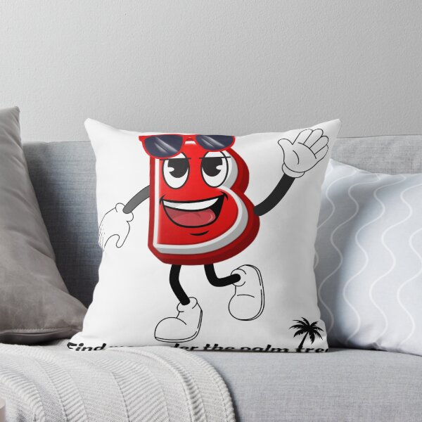 Item preview, Letter B in Paradise - Cute Cartoon Initial Find Me Under the Palm Tree designed and sold by ImaginARTDesign.