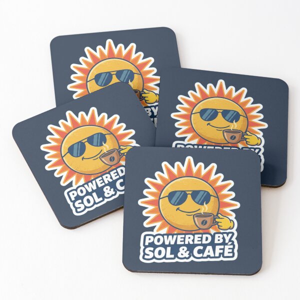 Item preview, Powered By Sol And Cafe - Funny Spanish Sun Coffee designed and sold by UkrainianSpain.