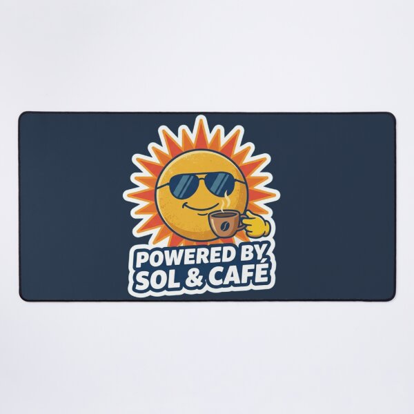 Item preview, Powered By Sol And Cafe - Funny Spanish Sun Coffee designed and sold by UkrainianSpain.