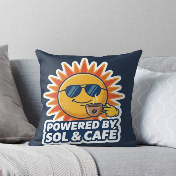 Item preview, Powered By Sol And Cafe - Funny Spanish Sun Coffee designed and sold by UkrainianSpain.