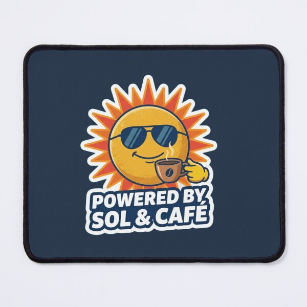Item preview, Powered By Sol And Cafe - Funny Spanish Sun Coffee designed and sold by UkrainianSpain.