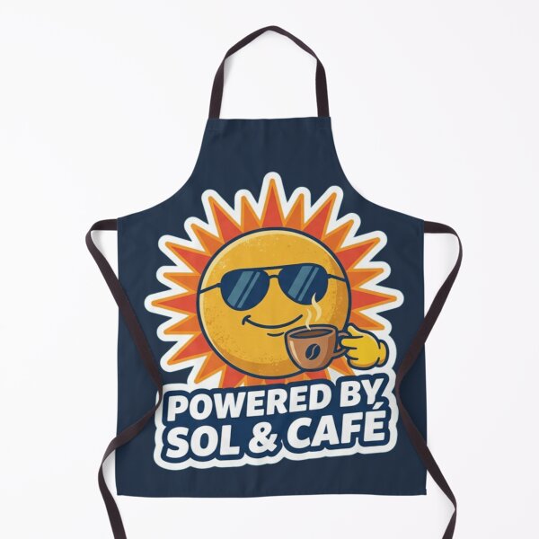 Item preview, Powered By Sol And Cafe - Funny Spanish Sun Coffee designed and sold by UkrainianSpain.