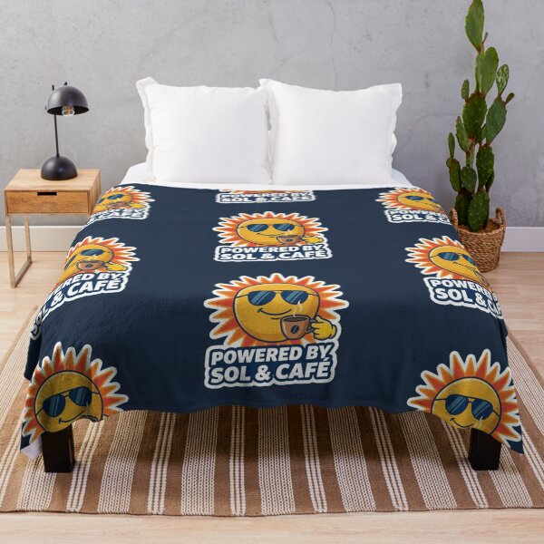 Item preview, Powered By Sol And Cafe - Funny Spanish Sun Coffee designed and sold by UkrainianSpain.