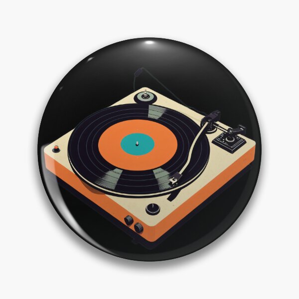 Item preview, Retro Geometric Vinyl Record Turntable Wall Art designed and sold by RAMemory.