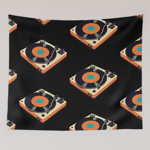 Item preview, Retro Geometric Vinyl Record Turntable Wall Art designed and sold by RAMemory.